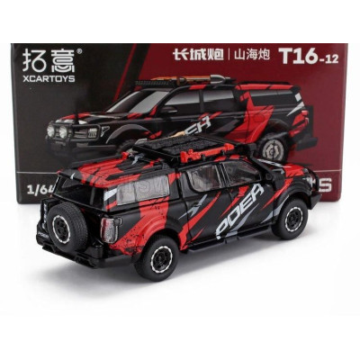 TINY TOYS GWM POER PICK-UP 2025 - BLACK RED 1/64