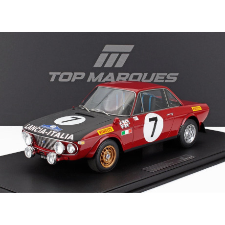 TOPMARQUES LANCIA FULVIA HF 1600 COUPE (night version) N 7 2nd RALLY ACROPOLIS 1972 SIMO LAMPINEN - BO REINICKE - CON VETRINA -