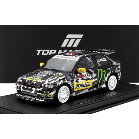 TOPMARQUES FORD ENGLAND ESCORT RS COSWORTH N 43 HOONIGAN 2017 KEN BLOCK - WITHOUT TIRES - BLACK 1/18
