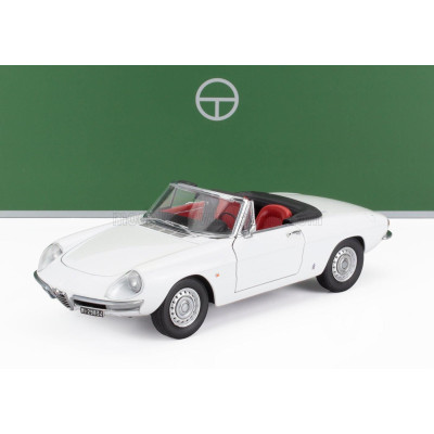 TOURING MODELCARS ALFA ROMEO DUETTO SPIDER 1600 CODA TONDA 1966 - WHITE BLACK 1/18