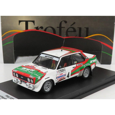 TROFEU FIAT 131 ABARTH N 4 RALLY ISOLA D'ELBA ITALY 1981 B.BEGUIN - J.J.LENNE - WHITE RED GREEN 1/43