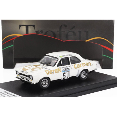 TROFEU FORD ENGLAND ESCORT MKI N 5 RALLY RAC LOMBARD 1975 T.DRUMMOND - R.CHANNON - WHITE 1/43