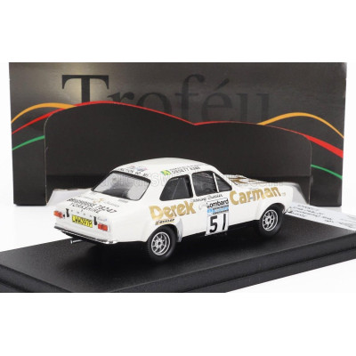 TROFEU FORD ENGLAND ESCORT MKI N 5 RALLY RAC LOMBARD 1975 T.DRUMMOND - R.CHANNON - WHITE 1/43