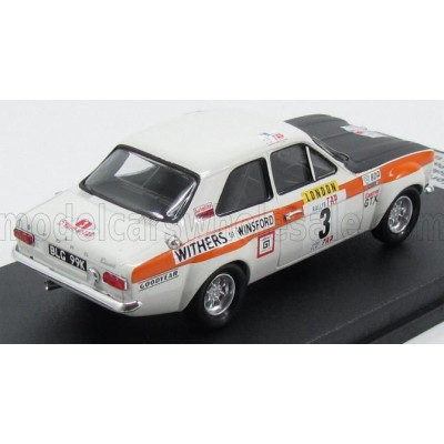 TROFEU FORD ENGLAND ESCORT MKI N 3 RALLY OF PORTUGAL 1971 C.SCLATER - H.LIDDON - WHITE BLACK 1/43