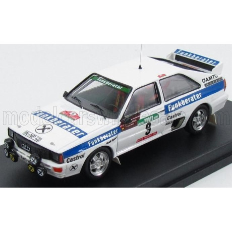 TROFEU AUDI QUATTRO FUNKBERATER N 9 7th RALLY OF PORTUGAL 1983 F.WITTMANN - P.DIEKMANN - WHITE BLUE 1/43