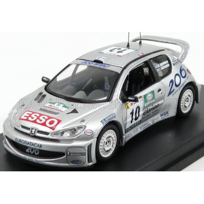 TROFEU PEUGEOT 206 WRC N 10 2nd RALLY PORTUGAL 2000 M.GRONHOLM - T.RAUTIAINEN - SILVER 1/43