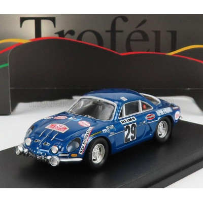 TROFEU RENAULT ALPINE A110 N 29 RALLY MONTECARLO 1972 J.HENRY - G.DI NICOLA - BLUE MET 1/43