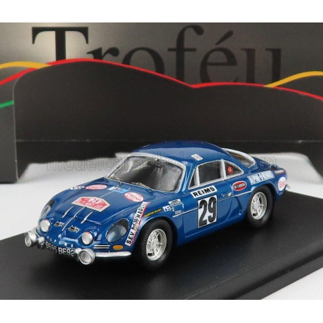 TROFEU RENAULT ALPINE A110 N 29 RALLY MONTECARLO 1972 J.HENRY - G.DI NICOLA - BLUE MET 1/43