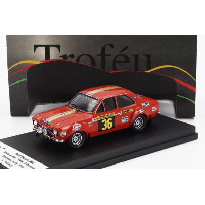 TROFEU FORD ENGLAND ESCORT MKI (night version) N 36 RALLY SANREMO 1970 DAVID SUTTON - PETER O'GORMAN - RED 1/43