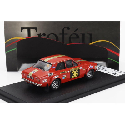 TROFEU FORD ENGLAND ESCORT MKI (night version) N 36 RALLY SANREMO 1970 DAVID SUTTON - PETER O'GORMAN - RED 1/43
