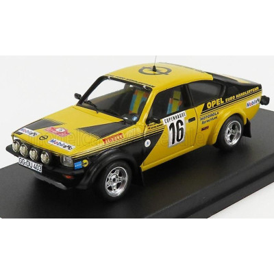 TROFEU OPEL KADETT C GT/E (night version) N 16 4th RALLY MONTECARLO 1976 WALTER ROHRL - JOCHEN BERGER - YELLOW BLACK 1/43
