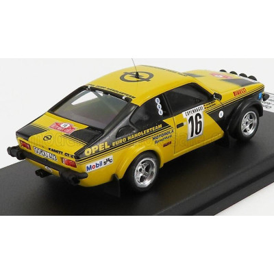 TROFEU OPEL KADETT C GT/E (night version) N 16 4th RALLY MONTECARLO 1976 WALTER ROHRL - JOCHEN BERGER - YELLOW BLACK 1/43