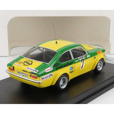 TROFEU OPEL KADETT GT/E (night version) N 7 WINNER RALLY HESSEN 1976 W.SMOLEJ - C.GEISTDORFER - YELLOW GREEN 1/43