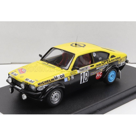 TROFEU OPEL KADETT GT/E (night version) N 18 RALLY MONTECARLO 1978 L.CARLSSON - B.DE JONG - YELLOW BLACK 1/43