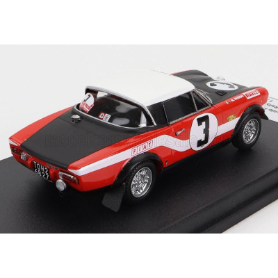 TROFEU FIAT 124 ABARTH (night version) N 3 RALLY OF POLAND 1973 A.PAGANELLI - N.RUSSO - RED BLACK WHITE 1/43