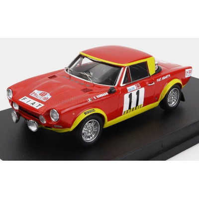 TROFEU FIAT 124 ABARTH N 11 RALLY TAP 1974 S.BARBASIO - P.SODANO - RED YELLOW 1/43