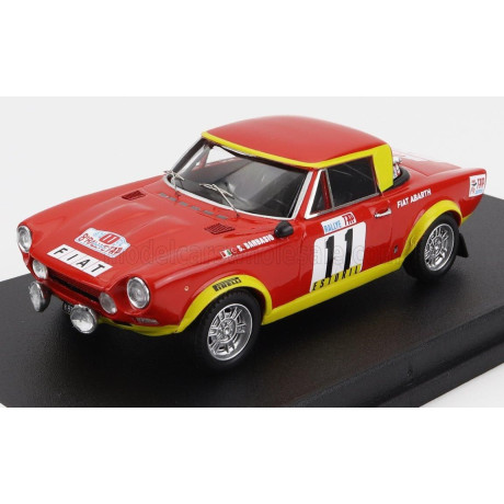 TROFEU FIAT 124 ABARTH N 11 RALLY TAP 1974 S.BARBASIO - P.SODANO - RED YELLOW 1/43