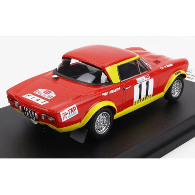 TROFEU FIAT 124 ABARTH N 11 RALLY TAP 1974 S.BARBASIO - P.SODANO - RED YELLOW 1/43