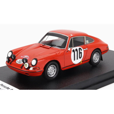 TROFEU PORSCHE 911T COUPE (night version) N 116 2nd RALLY MONTECARLO 1968 P.TOIVONEN - M.TIUKKANEN - - ORANGE 1/43
