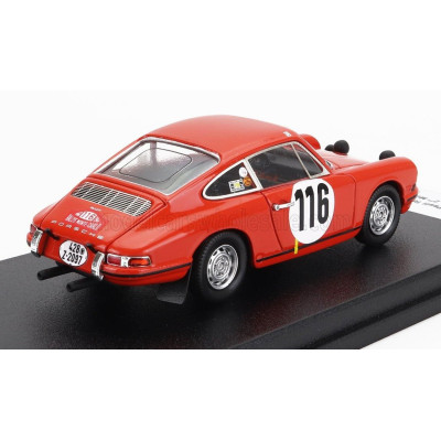 TROFEU PORSCHE 911T COUPE (night version) N 116 2nd RALLY MONTECARLO 1968 P.TOIVONEN - M.TIUKKANEN - - ORANGE 1/43