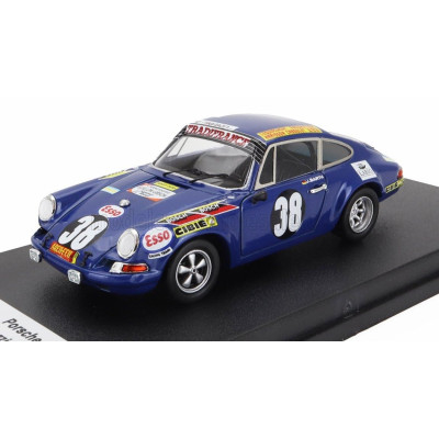 TROFEU PORSCHE 911S COUPE (night version) N 38 24h LE MANS 1971 RENE MAZZIA - JURGEN BARTH - BLUE 1/43