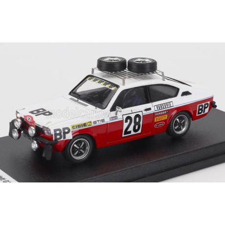 TROFEU OPEL KADETT GT/E (night version) N 28 RALLY MONTECARLO 1977 HENRI GREDER - CELIGNY - RED WHITE 1/43