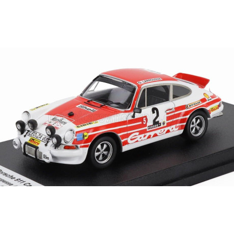 TROFEU PORSCHE 911 CARRERA RS COUPE (night version) N 2 RALLY TOUR DE CORSE 1972 GERARD LARROUSSE - CHRISTIAN DELFERIER - WHITE