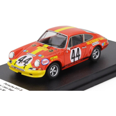 TROFEU PORSCHE 911S COUPE TEAM GELO RACING N 44 24h LE MANS 1972 GEORG LOOS - JEAN SAGE - FRANZ PESCH - RED YELLOW 1/43
