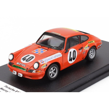 TROFEU PORSCHE 911S COUPE N 40 24h LE MANS 1972 PIERRE MAUROY - MARCEL MIGNOT - ORANGE 1/43