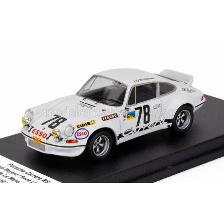 TROFEU PORSCHE 911 CARRERA RS COUPE N 78 24h LE MANS 1973 HERVE BAYARD - RENE LIGONNET - WHITE 1/43