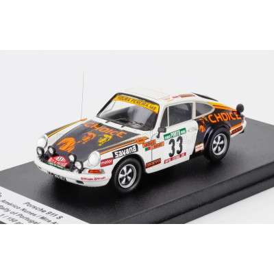 TROFEU PORSCHE 911S COUPE N 33 RALLY PORTUGAL 1978 AMERICO NUNES - MIRA AMARAL - WHITE BLACK 1/43