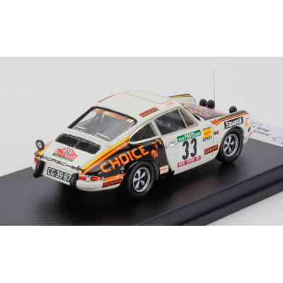 TROFEU PORSCHE 911S COUPE N 33 RALLY PORTUGAL 1978 AMERICO NUNES - MIRA AMARAL - WHITE BLACK 1/43