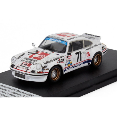 TROFEU PORSCHE 911 CARRERA RSR COUPE N 71 24h LE MANS 1975 JOEL LAPLACETTE - CLAUDE PIGEON - ALAIN LEROUX - WHITE 1/43