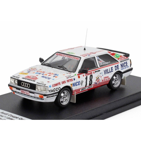 TROFEU AUDI QUATTRO COUPE N 18 RALLY MONTECARLO 1987 TCHINE - GILLES THIMONIER - WHITE 1/43