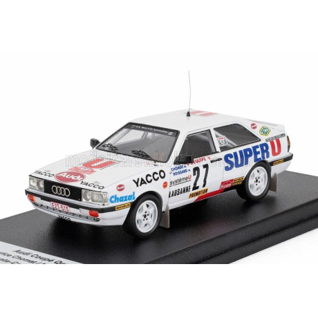 TROFEU AUDI QUATTRO COUPE N 27 RALLY MONTECARLO 1987 MAURICE CHOMAT - MICHEL ROISSARD - WHITE 1/43