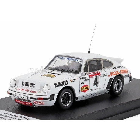 TROFEU PORSCHE 911 SC COUPE (night version) N 4 RALLY CONDROZ 1983 THIERRY BOUTSEN - WILLY LUX - WHITE 1/43