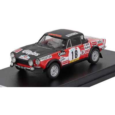 TROFEU FIAT 124 SPORT 1600 SPIDER (night version) N 25 RALLY TAP 1974 LUIS NETTO - JOCAMES - RED BLACK 1/43