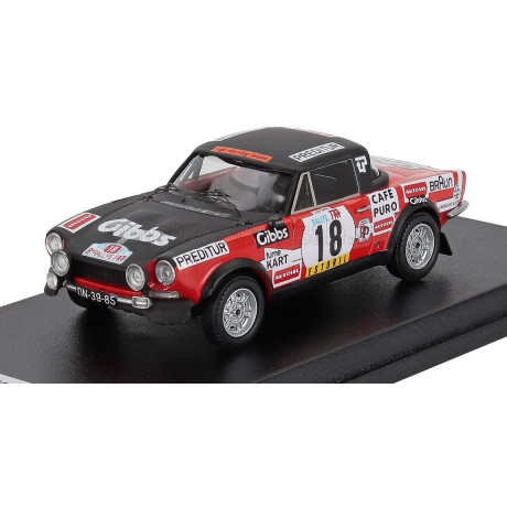 TROFEU FIAT 124 SPORT 1600 SPIDER (night version) N 25 RALLY TAP 1974 LUIS NETTO - JOCAMES - RED BLACK 1/43