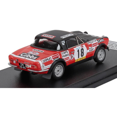 TROFEU FIAT 124 SPORT 1600 SPIDER (night version) N 25 RALLY TAP 1974 LUIS NETTO - JOCAMES - RED BLACK 1/43