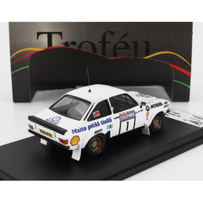 TROFEU FORD ENGLAND ESCORT MKII N 1 RALLY 1000 LAKES 1982 ARI VATANEN - TERRY HARRYMAN - WHITE 1/43