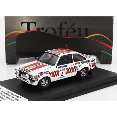 TROFEU FORD ENGLAND ESCORT MKII (night version) N 2 1000 RALLY LAKES 1979 HANNU MIKOLA - ARNE HERTZ - WHITE RED 1/43