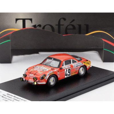 TROFEU RENAULT ALPINE A110 COUPE N 49 RALLY MONTECARLO 1973 ALEX VINEIS - OSWALD PERI - RED 1/43