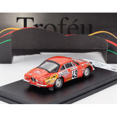 TROFEU RENAULT ALPINE A110 COUPE N 49 RALLY MONTECARLO 1973 ALEX VINEIS - OSWALD PERI - RED 1/43