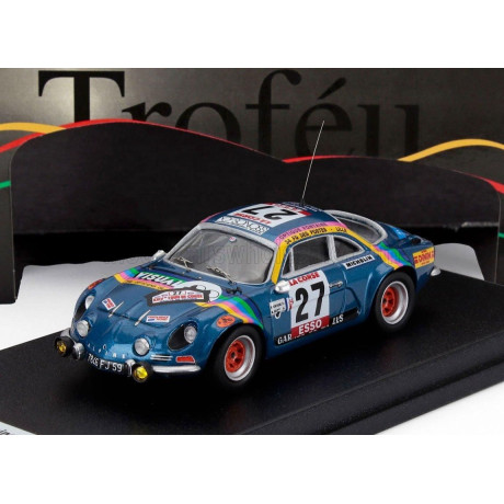 TROFEU RENAULT ALPINE A110 COUPE (night version) N 27 RALLY TOUR DE CORSE 1980 BERNARD FONTAINE - MAX GAURIT - BLUE 1/43