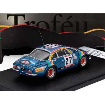 TROFEU RENAULT ALPINE A110 COUPE (night version) N 27 RALLY TOUR DE CORSE 1980 BERNARD FONTAINE - MAX GAURIT - BLUE 1/43