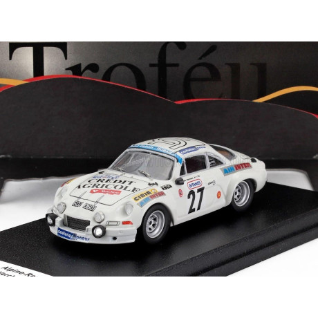 TROFEU RENAULT ALPINE A110 (night version) N 27 RALLY NEIGE ET GLACE 1976 ANDRE VERCHERE - MICHEL GRASSET - WHITE 1/43