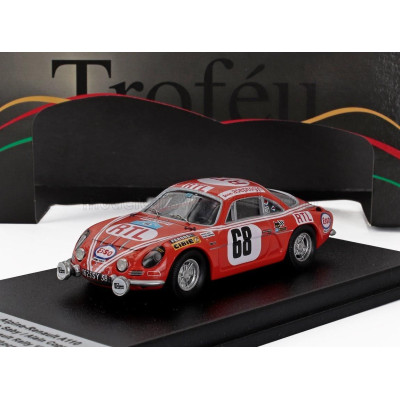 TROFEU RENAULT ALPINE A110 (night version) N 68 WINNER RALLY HERAULT 1972 BRUNO SABY - ALAIN COPPIER - RED 1/43