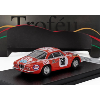 TROFEU RENAULT ALPINE A110 (night version) N 68 WINNER RALLY HERAULT 1972 BRUNO SABY - ALAIN COPPIER - RED 1/43