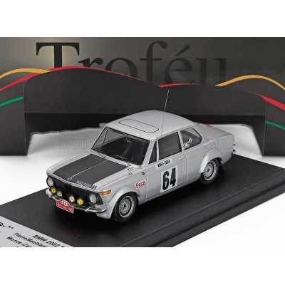 TROFEU BMW 2002Ti (night version) N 64 RALLY MONTECARLO 1969 PIERRE MAUBLANC - CATHY PITT - SILVER 1/43