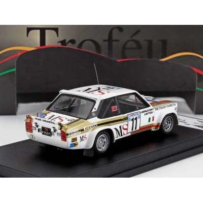 TROFEU FIAT 131 ABARTH N 11 8th RALLY ACROPOLI 1980 ATILLIO BETTEGA - ARNALDO BERNACCHINI - WHITE BLACK WHITE 1/43